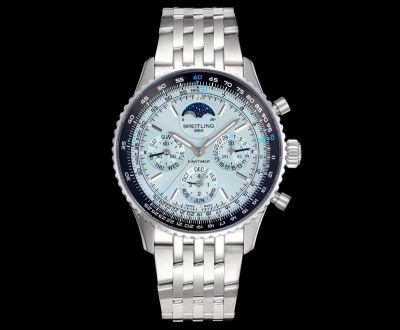 Breitling Navitimer B19 Movement 43*14mm Light Blue Stainless Steel Complications Watch